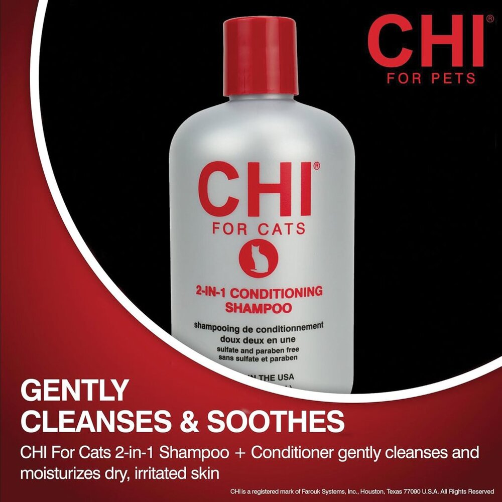 2/$22 💥🆕 Chi for Cats Chi for Cats 2 in 1 Shampoo and Conditioner 16oz | 5644